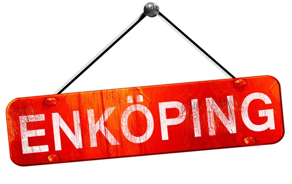 Enkoping, 3d render, işareti asılı kırmızı