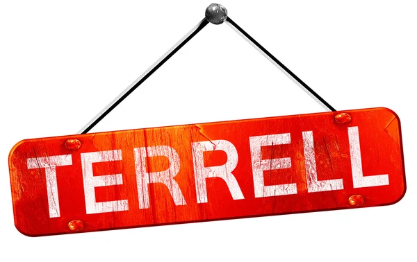Terrell, 3d render, işareti asılı kırmızı