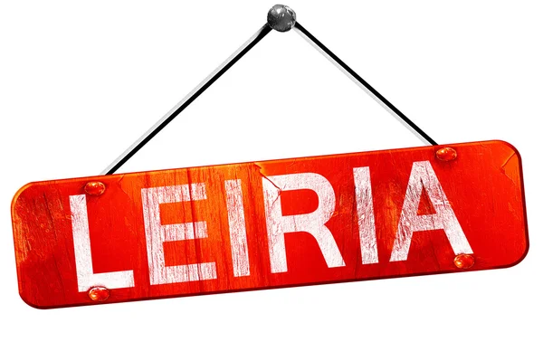 Leiria, 3d render, işareti asılı kırmızı