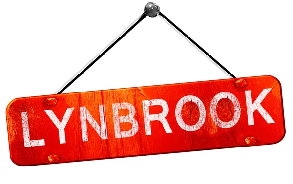 Lynbrook, 3d render, işareti asılı kırmızı