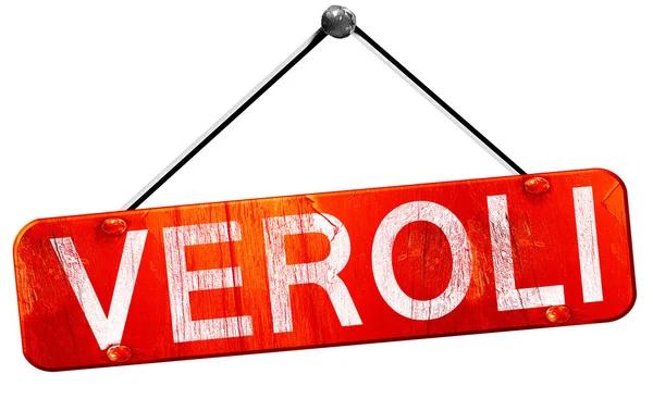 Veroli, 3d render, işareti asılı kırmızı
