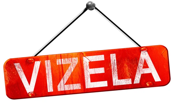 Vizela, 3d render, işareti asılı kırmızı