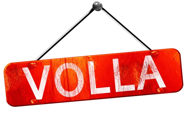 Volla, 3d render, işareti asılı kırmızı