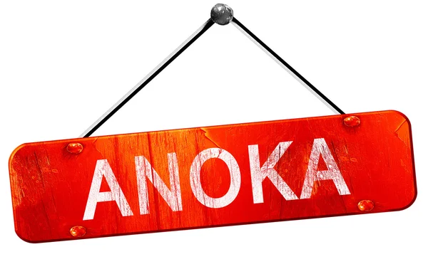 Anoka, 3d render, işareti asılı kırmızı