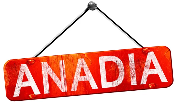 Anadia, 3d render, işareti asılı kırmızı