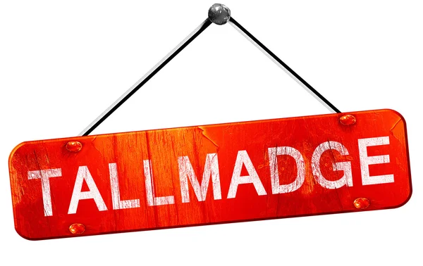 Tallmadge, 3d render, işareti asılı kırmızı