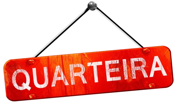 Quarteira, 3d render, işareti asılı kırmızı