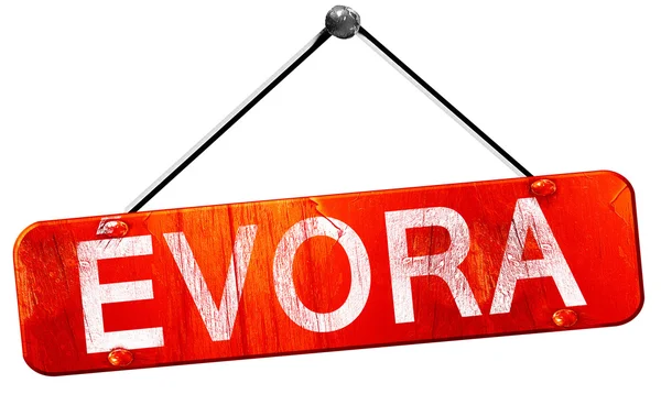 Evora, 3d render, işareti asılı kırmızı