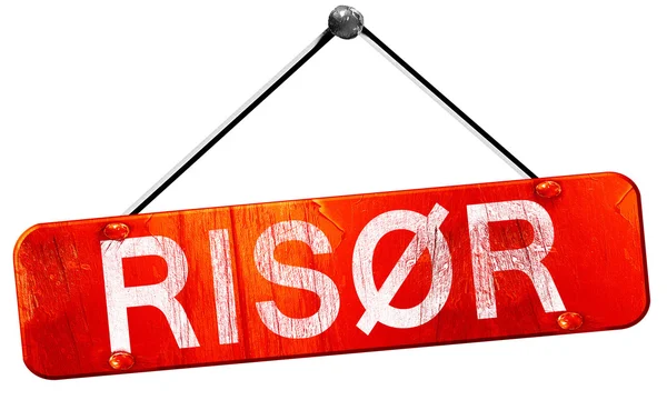 Risør, 3d render, işareti asılı kırmızı