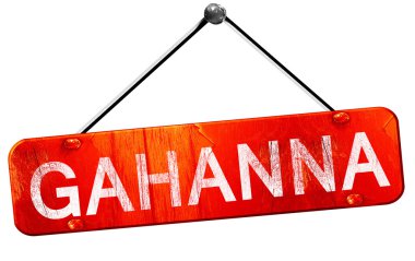 Gahanna, 3d render, işareti asılı kırmızı