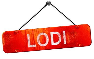 Lodi, 3d render, işareti asılı kırmızı