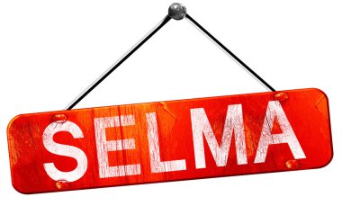 Selma, 3d render, işareti asılı kırmızı