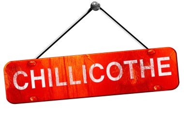 Chillicothe, 3d render, işareti asılı kırmızı