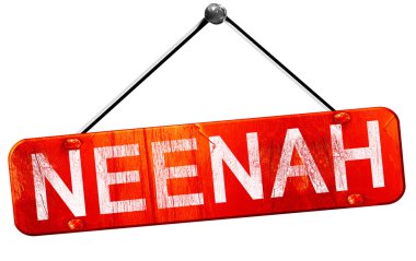 Neenah, 3d render, işareti asılı kırmızı