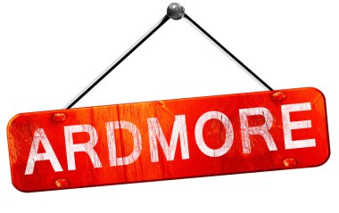 Ardmore, 3d render, işareti asılı kırmızı