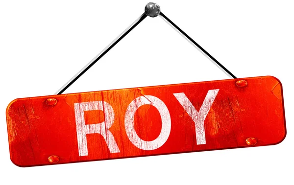 Roy, 3d render, işareti asılı kırmızı