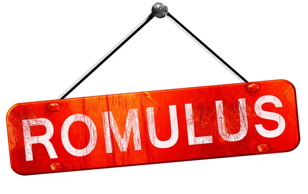 Romulus, 3d render, işareti asılı kırmızı
