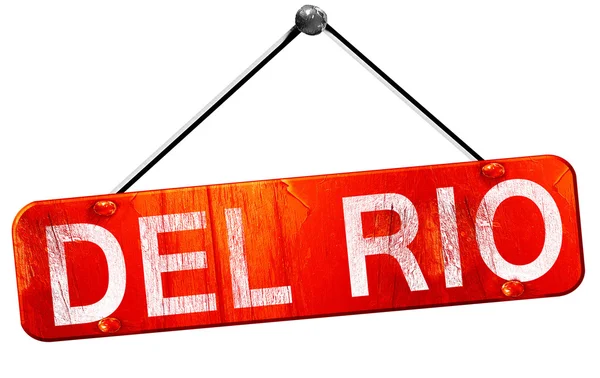 Del rio, 3d render, işareti asılı kırmızı