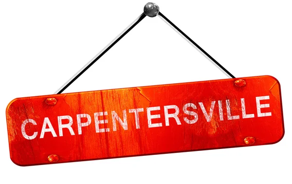 Carpentersville, 3d render, işareti asılı kırmızı