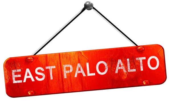 East palo alto, 3d render, işareti asılı kırmızı