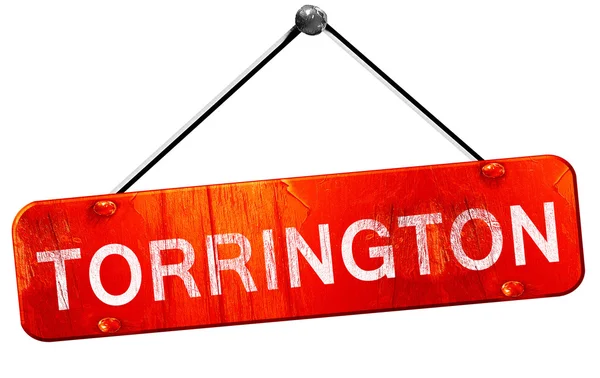 Torrington, 3d render, işareti asılı kırmızı