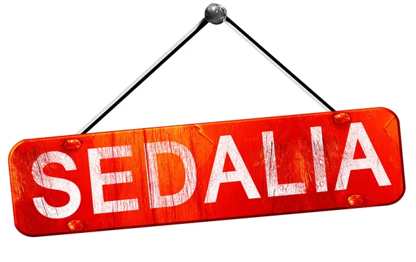 Sedalia, 3d render, işareti asılı kırmızı