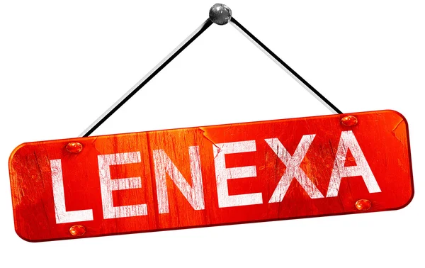 Lenexa, 3d render, işareti asılı kırmızı