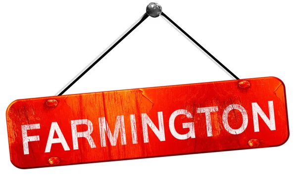 Farmington, 3d render, işareti asılı kırmızı