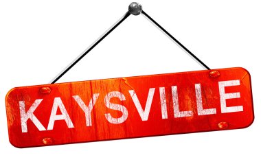 Kaysville, 3d render, işareti asılı kırmızı