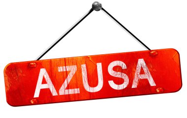 Azusa, 3d render, işareti asılı kırmızı