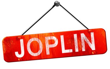 Joplin, 3d render, işareti asılı kırmızı