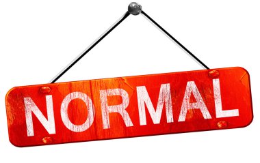 normal, 3d render, işareti asılı kırmızı