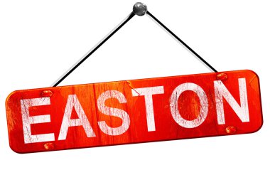 Easton, 3d render, işareti asılı kırmızı