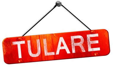 Tulare, 3d render, işareti asılı kırmızı