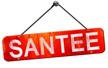 Santee, 3d render, işareti asılı kırmızı