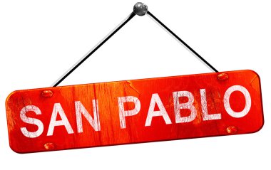 San pablo, 3d render, işareti asılı kırmızı