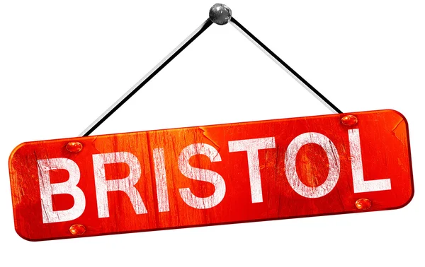 Bristol, 3d render, işareti asılı kırmızı