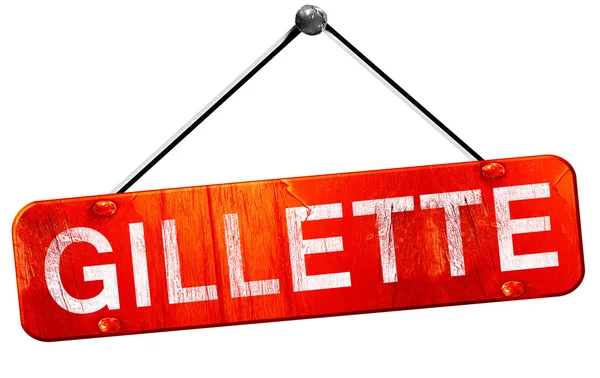 Gillette, 3d render, işareti asılı kırmızı
