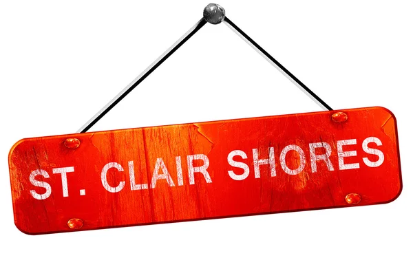 St. clair shores, 3d vykreslování, červený visí znamení — Stock fotografie