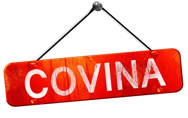 Covina, 3d render, işareti asılı kırmızı