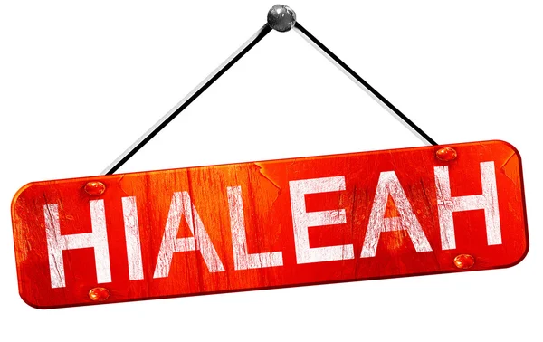 Hialeah, 3d render, işareti asılı kırmızı