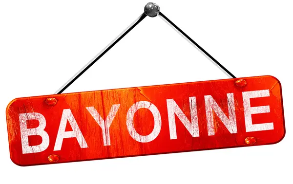 Bayonne, 3d render, işareti asılı kırmızı