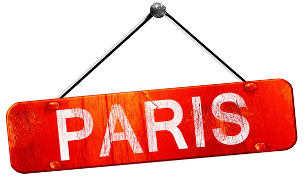 Париж, 3D рендеринг, червоний підвісний знак — стокове фото