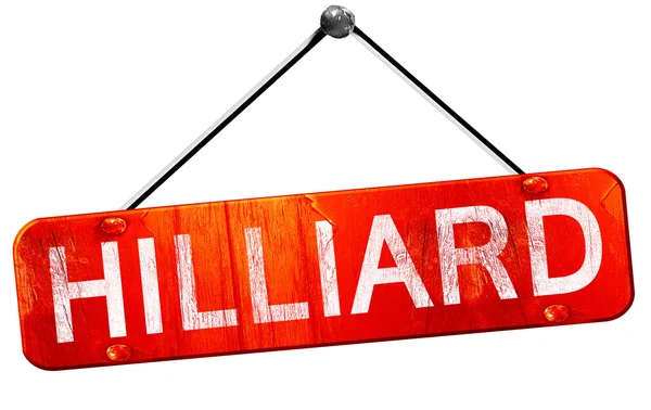 Hilliard, 3d render, işareti asılı kırmızı