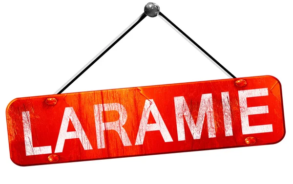 Laramie, 3d render, işareti asılı kırmızı