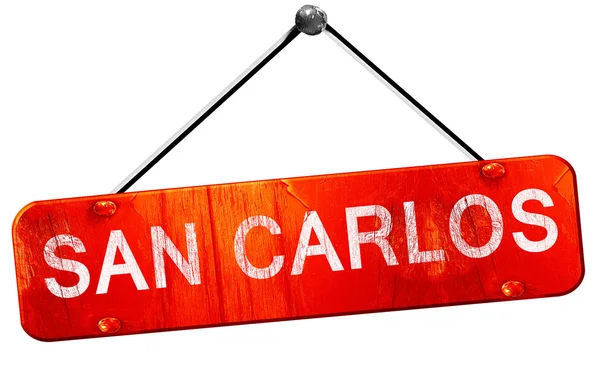 San carlos, 3d-leképezést, jelzőtáblától piros — Stock Fotó