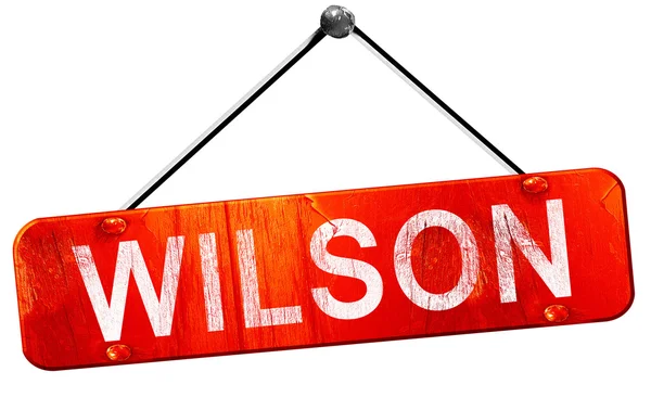 Wilson, 3d render, işareti asılı kırmızı