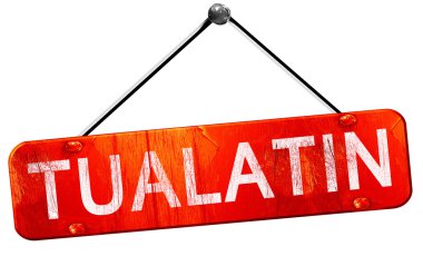 Tualatin, 3d render, işareti asılı kırmızı