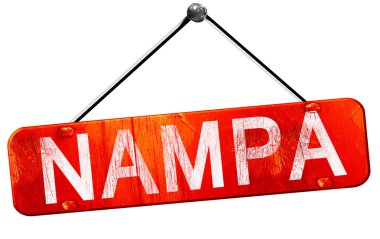 Nampa, 3d render, işareti asılı kırmızı