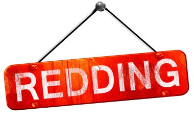 redding, 3d render, işareti asılı kırmızı